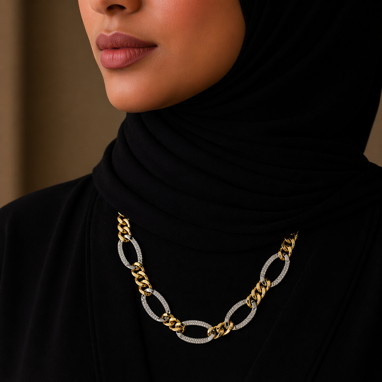 سلسلة روابط مزدوجة بلمسة فاخرة