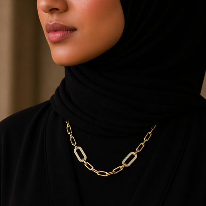 سلسلة روابط فاخرة بلمسات مرصعة