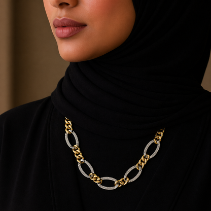 سلسلة روابط مزدوجة بلمسة فاخرة